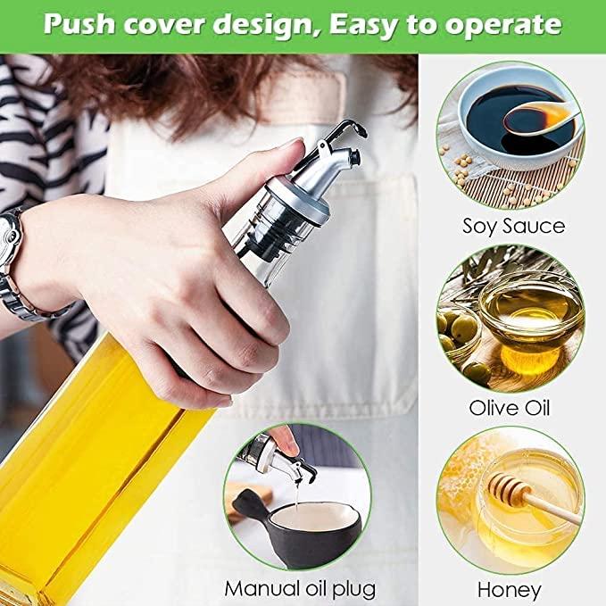 Oil Dispenser Bottle Vinegar Bottle 1000ml Bottle for Cooking Lead for Kitchen pack of 1