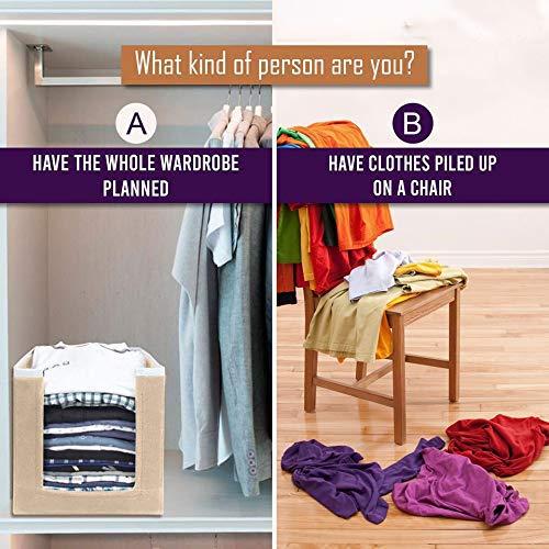 Foldable Wardrobe Organizer(Pack of 6) Kapde Rakhe Neat & Clean